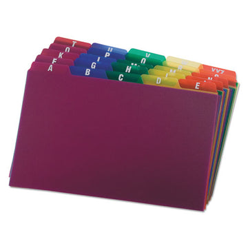Oxford™ Durable Poly A-z Card Guides, 1-5-cut Top Tab, A To Z, 5 X 8, Assorted Colors, 25-set freeshipping - TVN Wholesale
